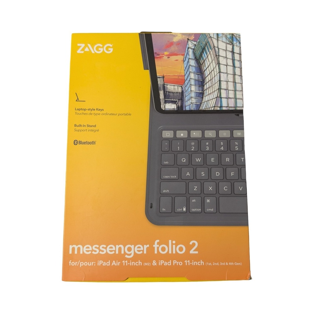 BbN ZAGG Messenger Folio 2 Keyboard for iPad Air 11 (M2)  & Pro 11 (1-4th Gen)